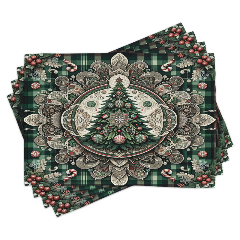 Ensemble de 8 napperons de Noël East Urban Home