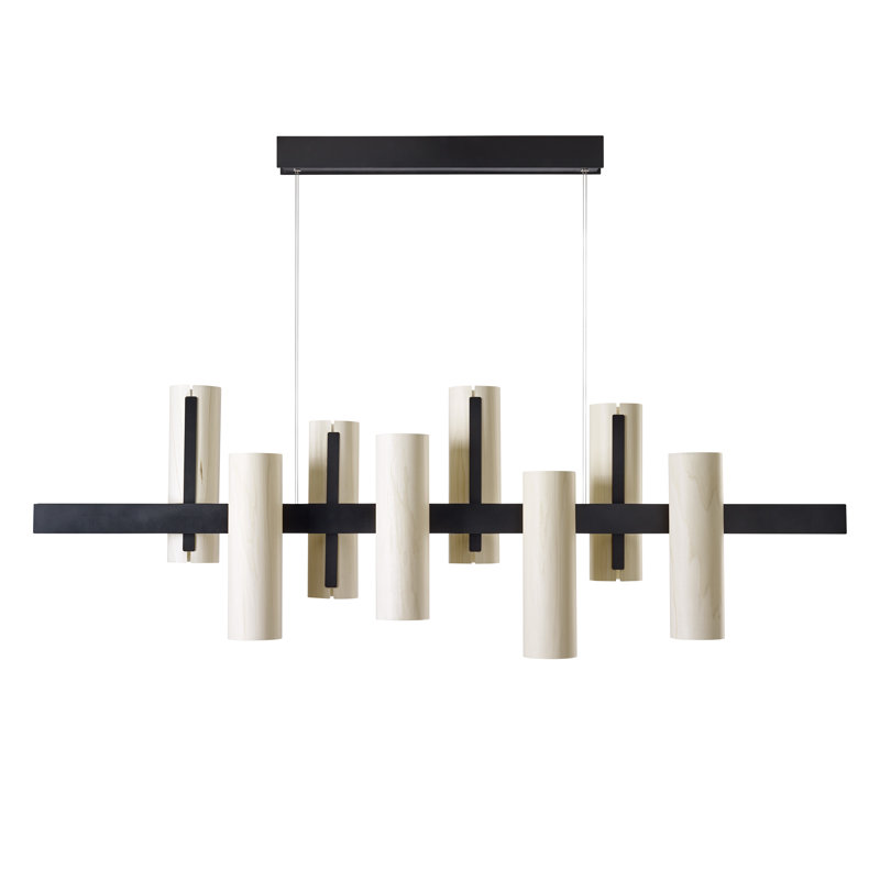 Black Note 8 - Light LED Pendant, Matte Black, Ivory White, 2700K Bulb Temperature