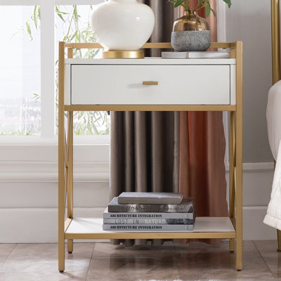 Claudette Solid + Manufactured Wood Side Table