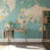 Art For the Home World Map Blue Print To Order Mural