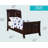 Elegant Transitional Twin Bed In Cappuccino