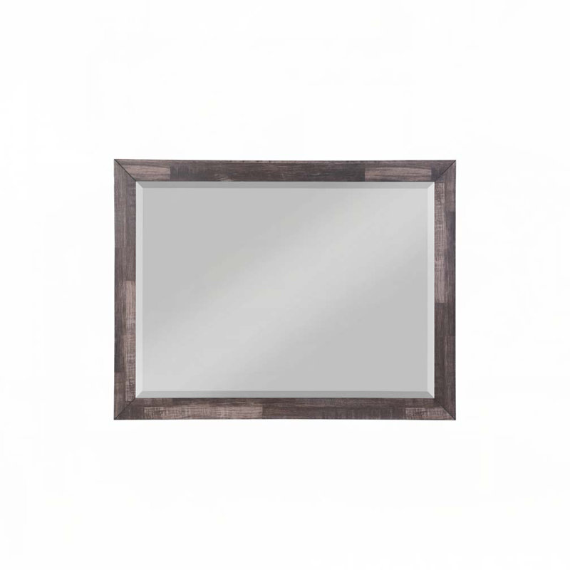 Miroir au fini cerisier foncé