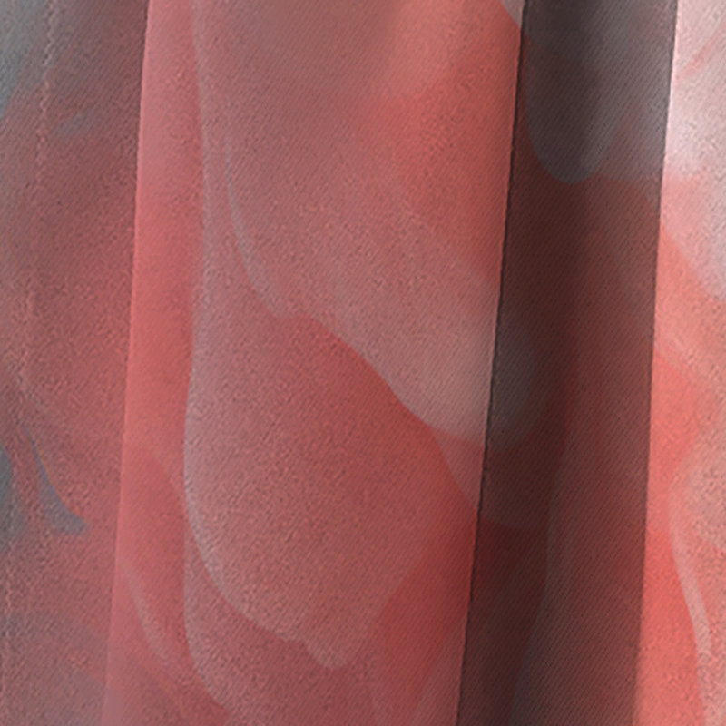 Panneau de rideau abstrait, motif occultant rose fumée - Éclat polaire rose fumée I, L 52 po x L 90 po