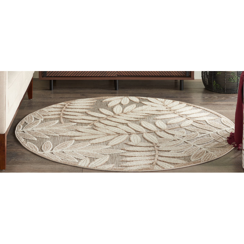 Floral Area Rug, Round 239cm