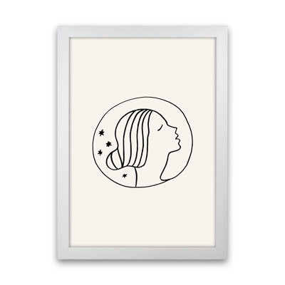 Delicate Face Circle by Planeta444 - Print