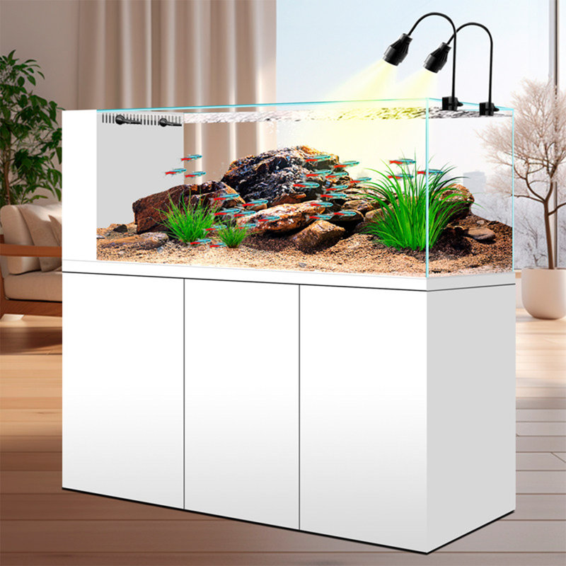 Grand aquarium blanc 59,06 po, 49.21" H x 59.06" W x 19.69" D