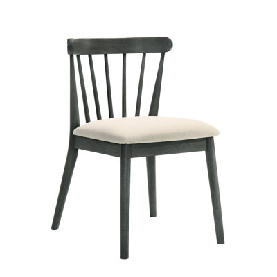 2 - Piece Solid Wood Gray Folding Dining Chairs Of Rustic Vintage Style, Comfortable Slatted Seating, Easy To Install For Outdoor Spaces Chairs, Frame Wood, Ergonomic Simple Assembly Garden Use