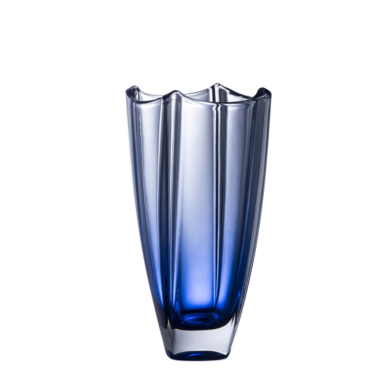 Table Vase, 10" H x 6" W x 6" D, Blue