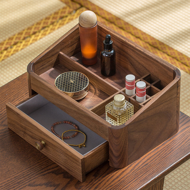 Organisateur de maquillage pour coiffeuse, organisateur de comptoir avec tiroirs