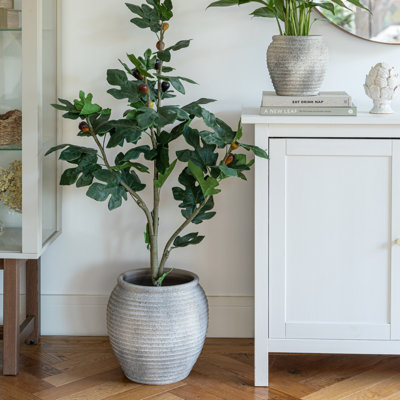 Honeypot Rustic Grey Planter H29cm D27cm