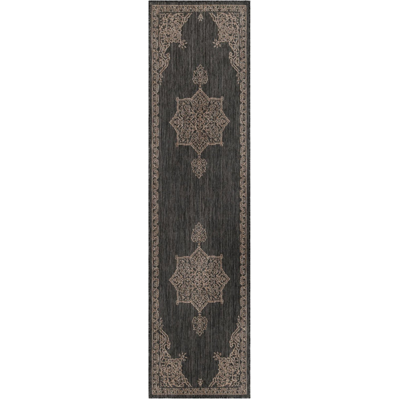 Indoor/Outdoor Tollefson Runner Rug Deep Stone Colour, Runner 2'7" x 10'