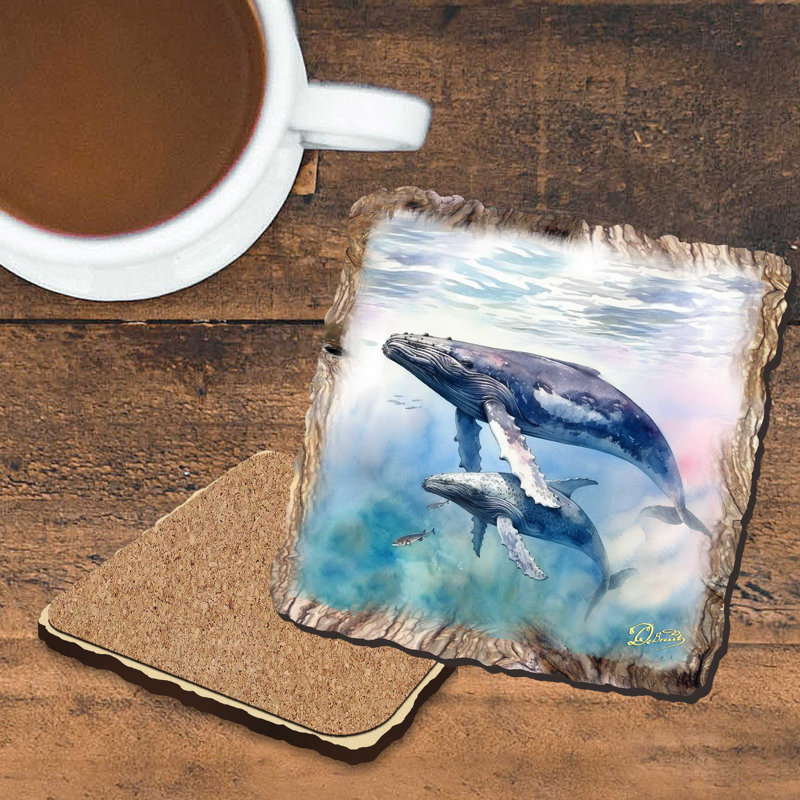 Ensemble-cadeau baleines en bois