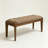 Solid Ash Wood Long Bench with Cotton-Linen Upholstered Cushion—Dining Table Bench, Bedroom Footstool, Entryway Shoe Bench