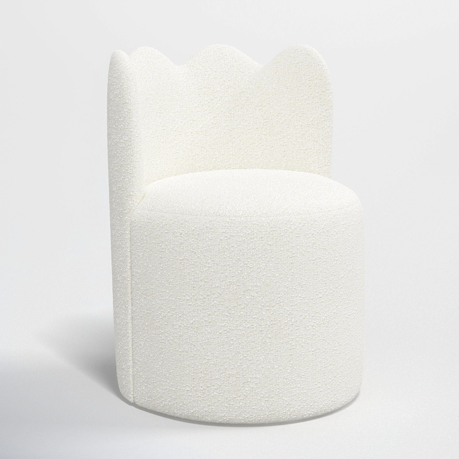 Dahlia Dining Chair, Classic Snow Boucle