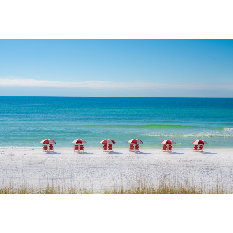 Chairs On The Beach - Wrapped Canvas Print, 30cm H x 46cm W x 3.8cm D