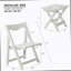 Ensemble de petites tables et chaises pliantes avec 2 chaises et table rectangulaire blanc-973926184
