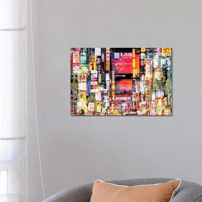Shinjuku Signs by Philippe Hugonnard - Wrapped Canvas Gallery-Wrapped Canvas Giclée, 66.04 cm H x 45.72 cm W x 3.175 cm D