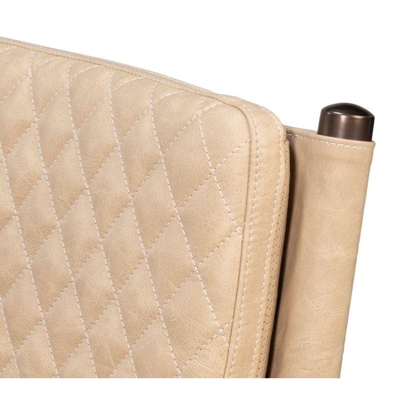The Harley Leather Arm Chair, Cappuccino White