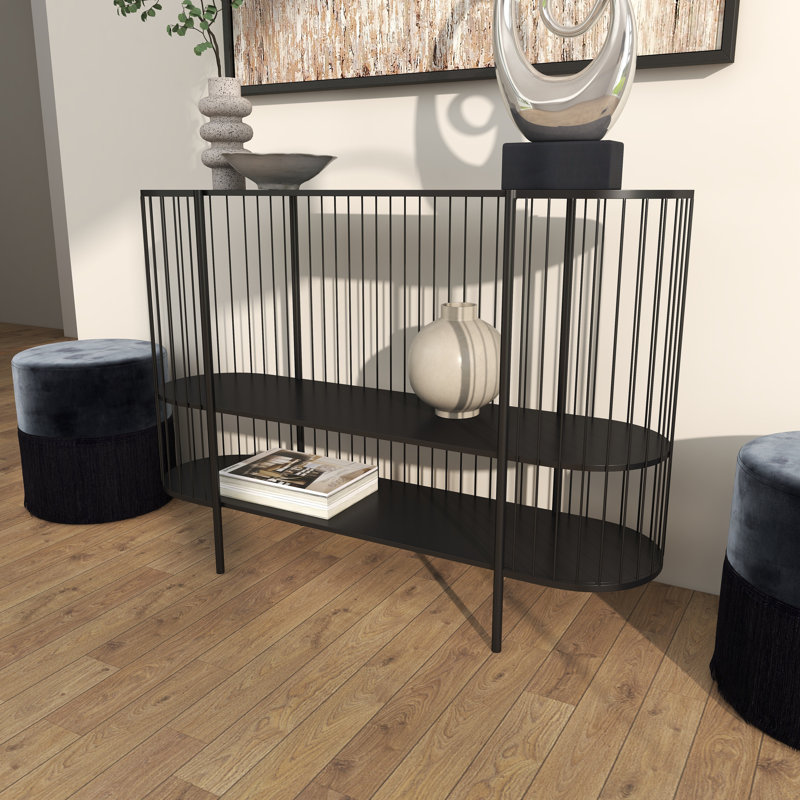Console à 2 tablettes en métal Sobro