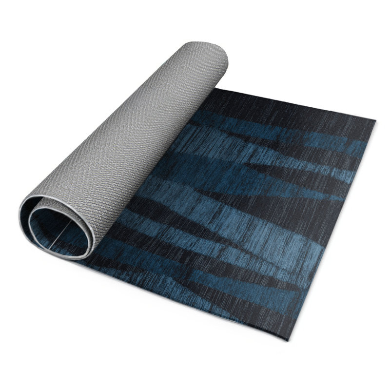 Tapis gris abstrait intérieur et extérieur, Rectangulaire 3 pi x 5 pi