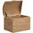 Heavy-duty Water Hyacinth Wicker Storage Trunk with Metal Frame and Arch Lid