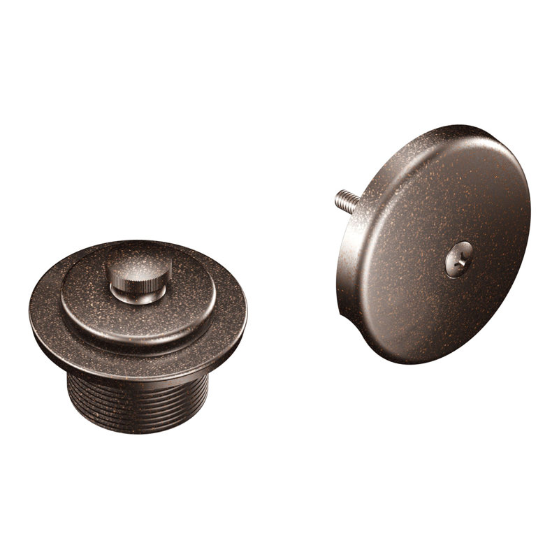 Moen Push-N-Lock Metal Tub and Shower Drain Kit, Antique Bronze