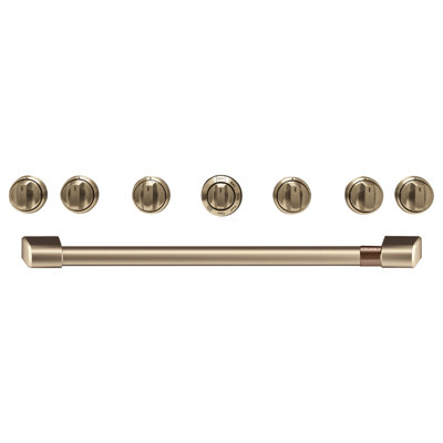 Café™ 36" Brushed Stainless Handle & Knob Set for Pro Range and Rangetop