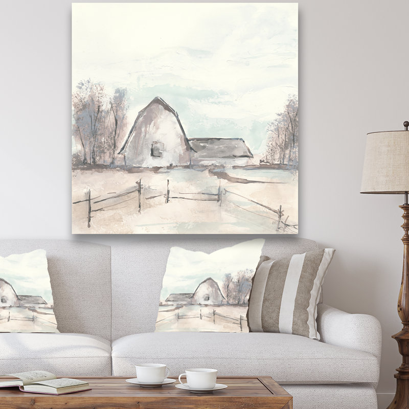 «Farmhouse Barn Gray», reproduction d'art sur toile tendue, H 30 po x l 30 po x P 1 po
