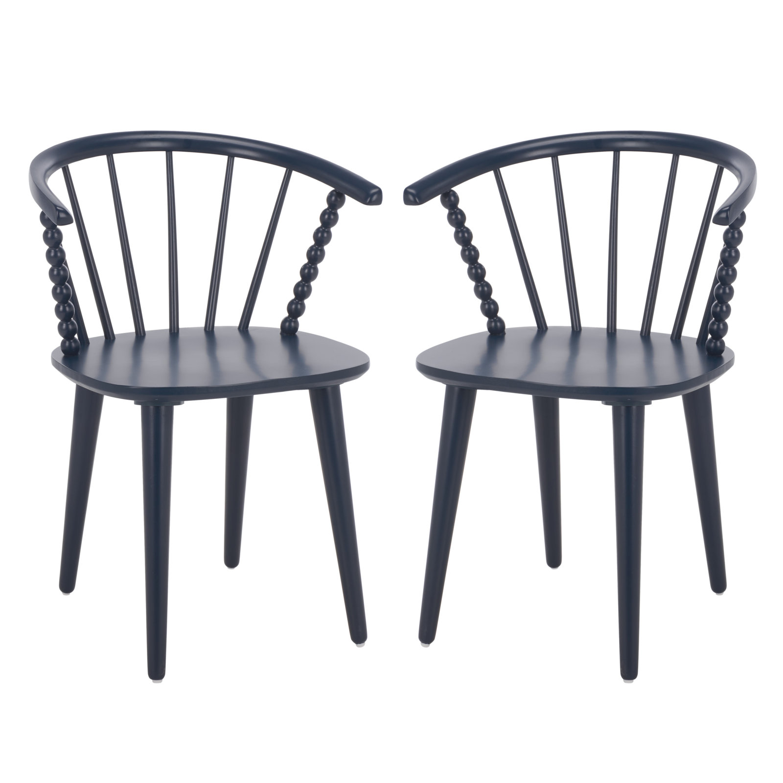 Condrey Curved Back Dining Armchair, Navy