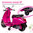 Vespa Licensed Electric Motorcycle For Kids, 6V Toddler Motorcycle, Battery-Operated Motorbike For Kids With Music, FM Radio, Headlight, Single Button Start For 3-6 Years, Pink