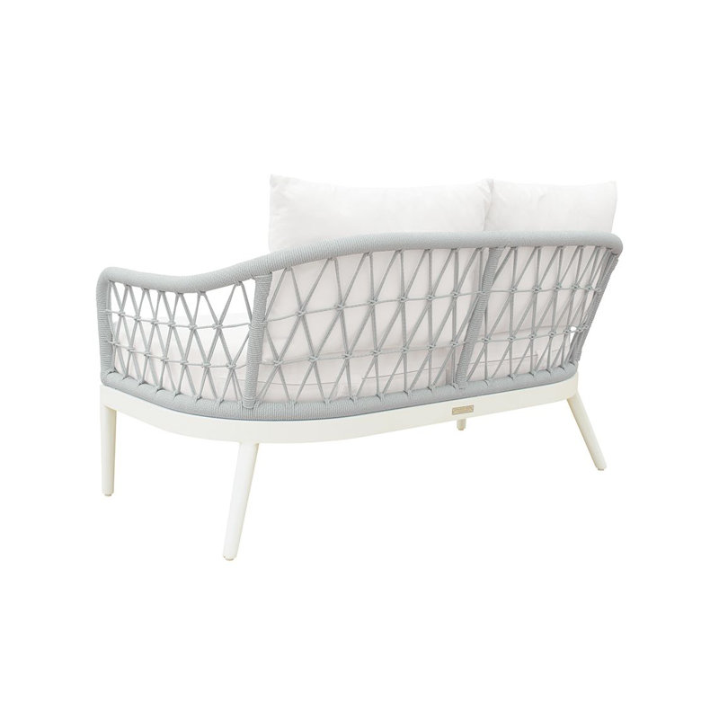Nevis Settee With Cushion, Coast
