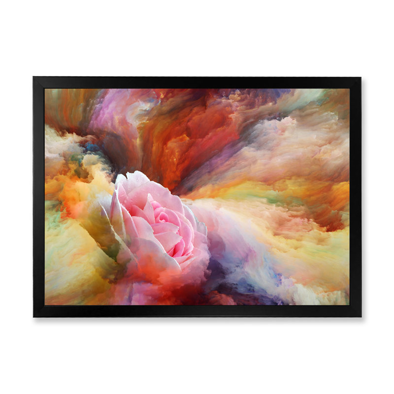 «Blooming Flower On», reproduction de cadre photo sur toile, H 8 po x l 12 po x P 1 po, Cadre noir