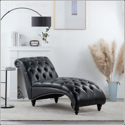 Chaise longue sans accoudoirs touffetée