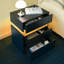Commode 3 tiroirs à DEL pour tables de bout avec tables en acrylique et tables de chevet à DEL-529127533