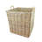 Set Of 2 Grey Square Rattan Baskets