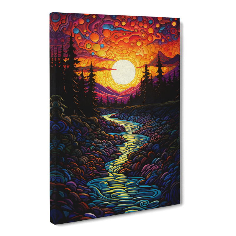 River Expressionism No.2 - No Frame Print, 50cm H x 35cm W x 3cm D
