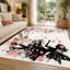 Tapis décoratif artistique et fantaisiste à motif de silhouette de fée avec fleurs et papillons (1 pièce), lavable et facile d'entretien, grande surface fine, envers antidérapant, idéal pour le salon, la chambre, la chambre d'enfant ou la salle de jeux. Usage intérieur.-760325377
