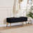Velvet Storage Ottoman Bench Modern Bedroom End of Bed Bench with Gold Legs-237618288-237985596