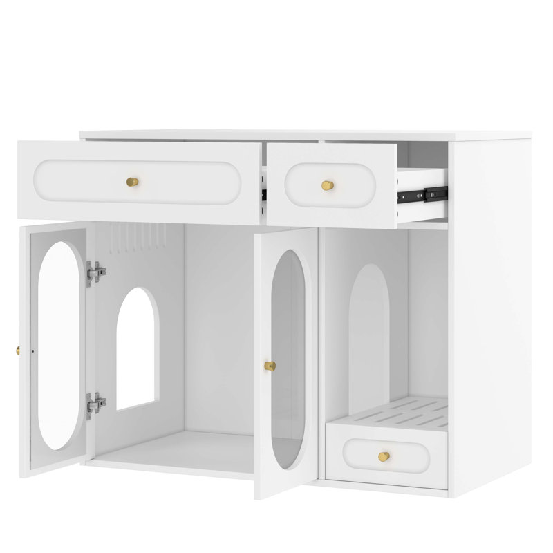 Cat Litter Box Enclosure With LED Light
