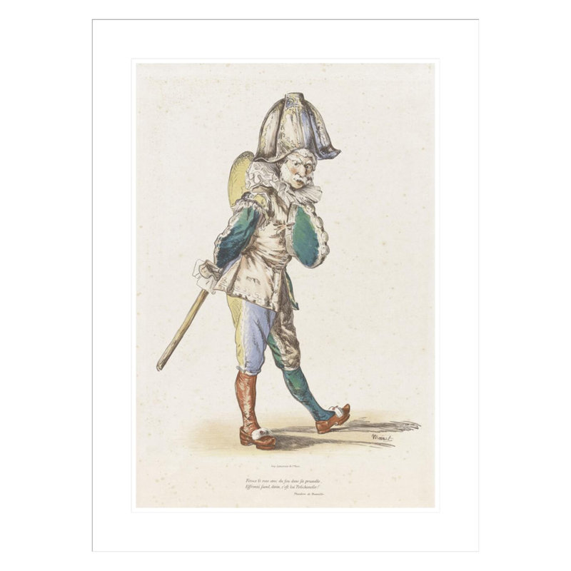 «Polichinelle» par Edward Manet, impression giclée sur cadre, 29.5" H x 21.97" W