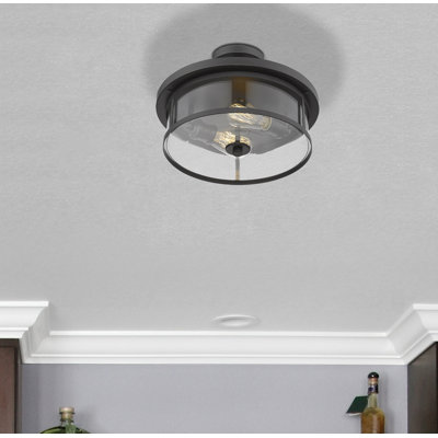 Plafonnier semi-encastré cylindrique 13,75 po Attah