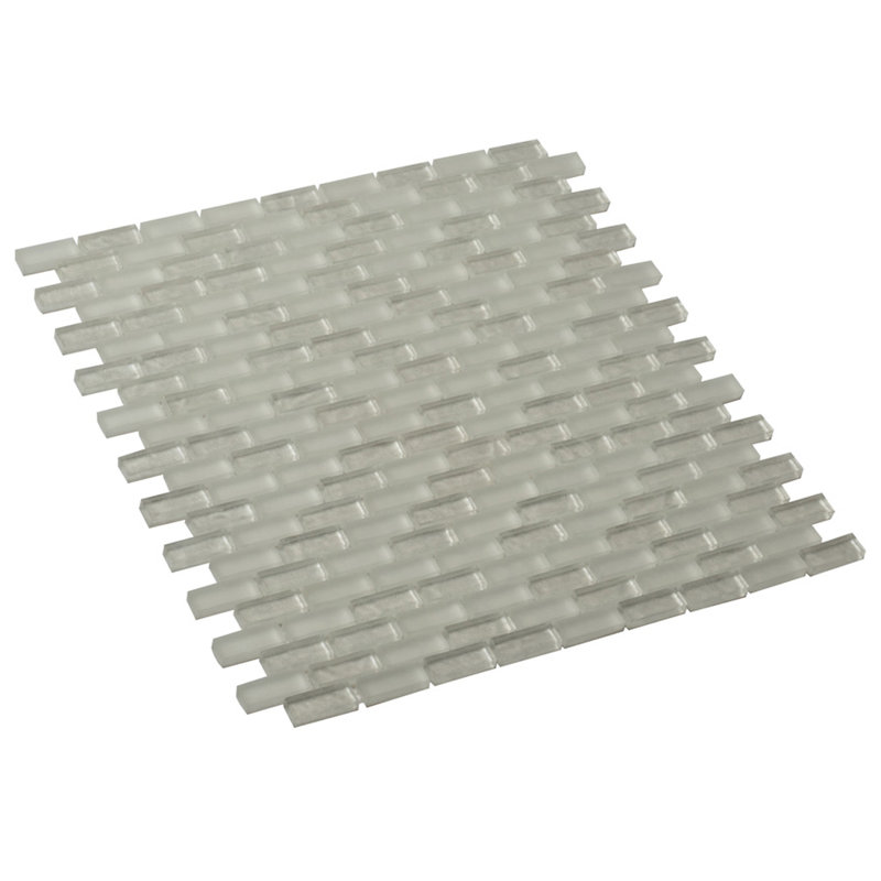 Glacier White Glass Mosaic Tile