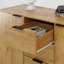 Buffet avec rangement, armoire à café en bois, armoire de cuisine 47,2 po à 3 tiroirs et 2 portes, armoire de cuisine en bois naturel