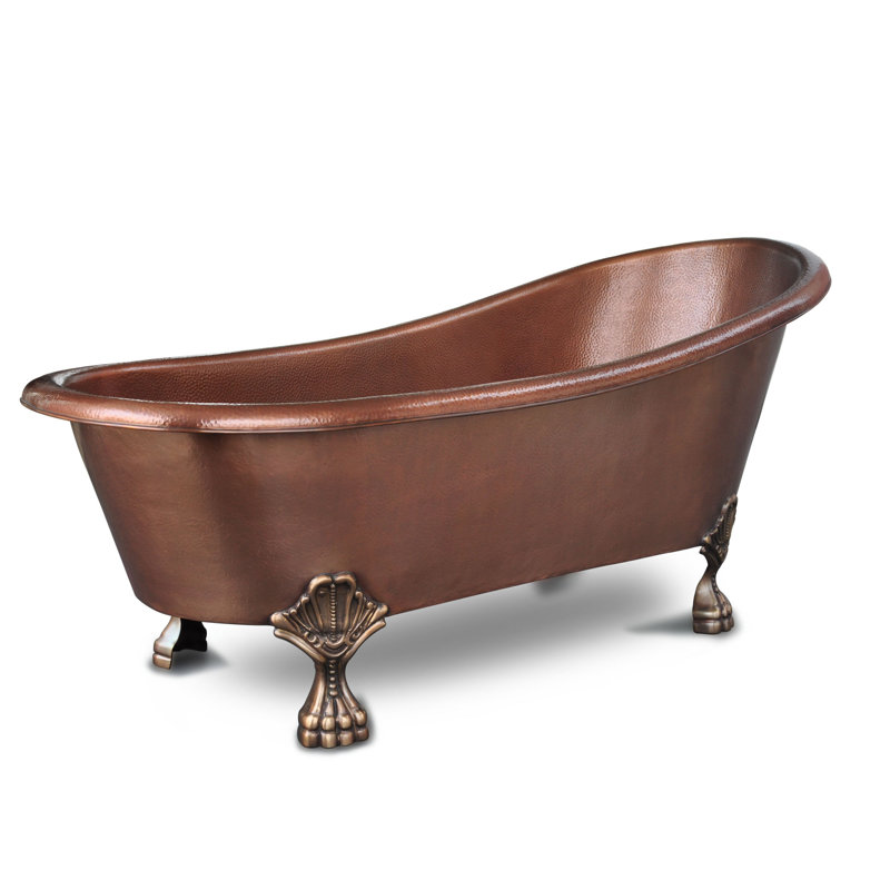 Heisenberg 5'6" Copper Freestanding Clawfoot Bathtub with Overflow