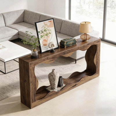Console Farmhouse avec design ondulé