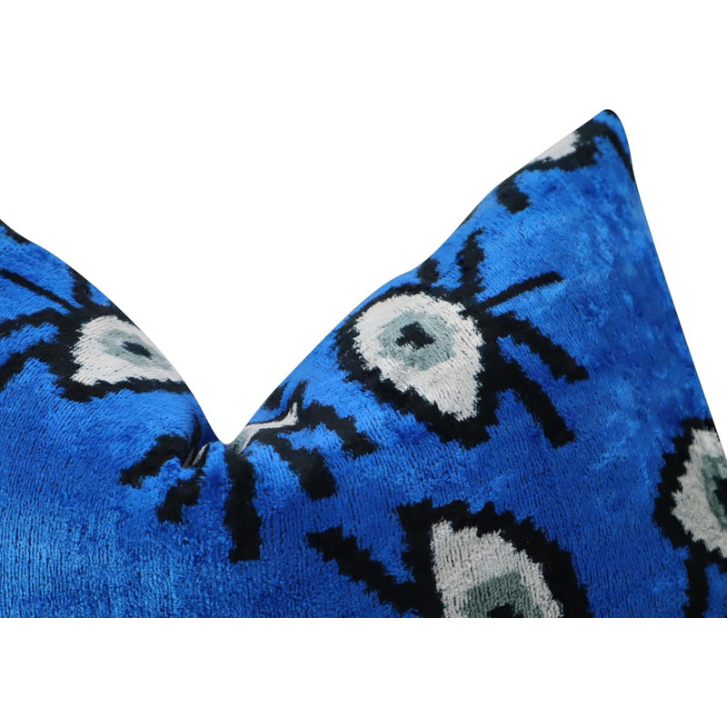 Velvet Rectangular Pillow Cover & Insert, Blue