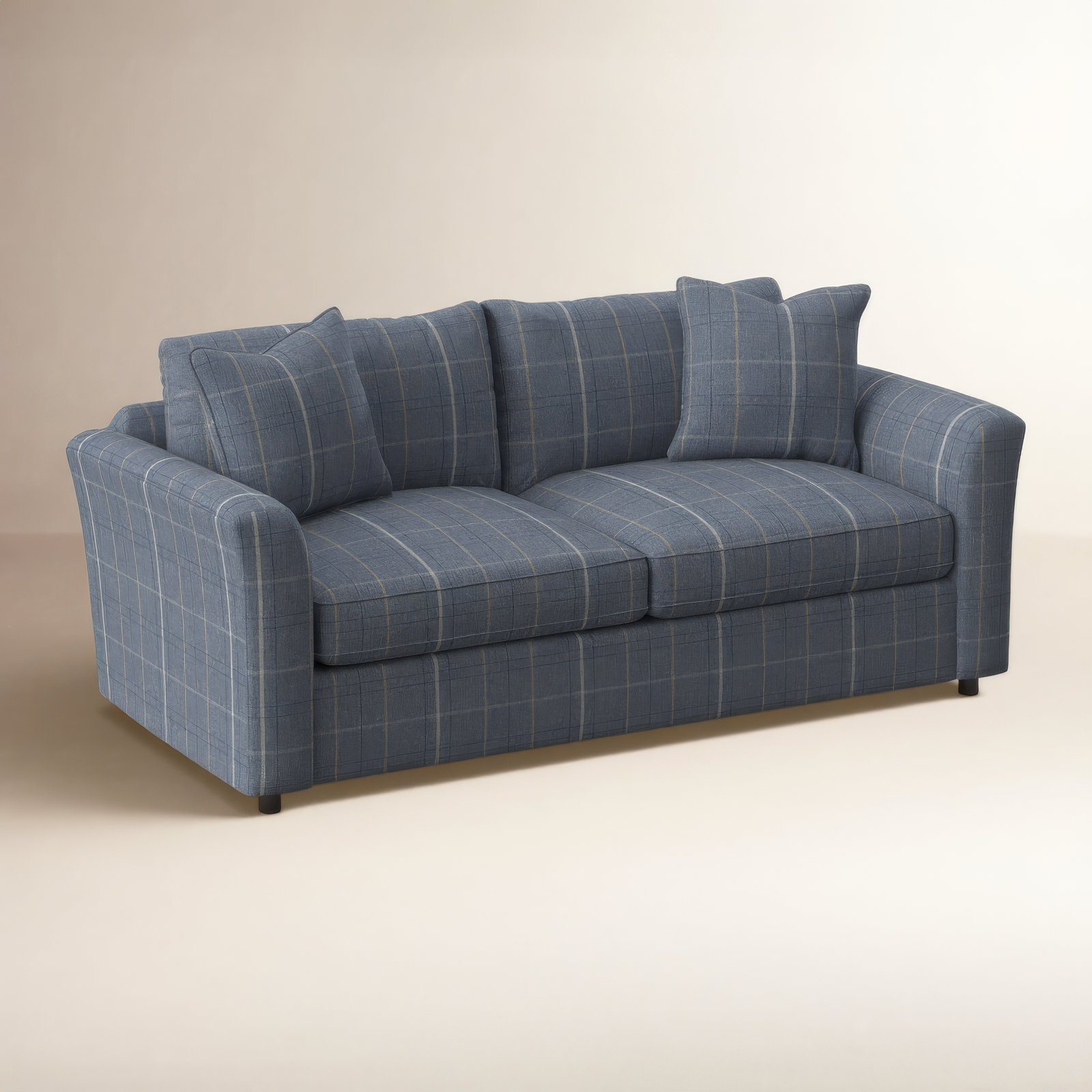Northfield 84'' Upholstered Sofa, Lapis Plaid; 0126-63