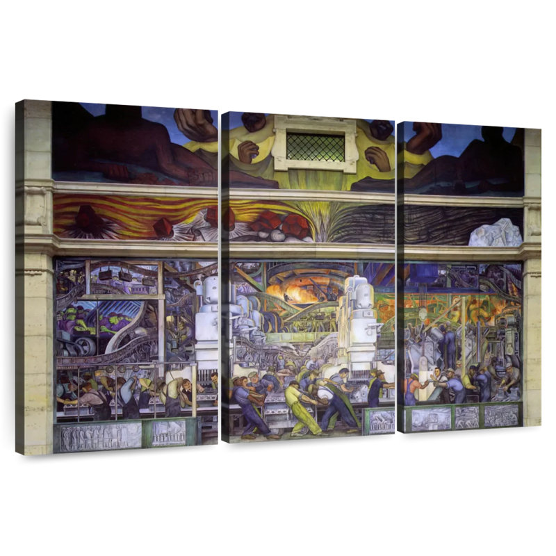 Lilie, Detroit, mur nord de l'industrie, 1932-33, H 24 po x l 38 po