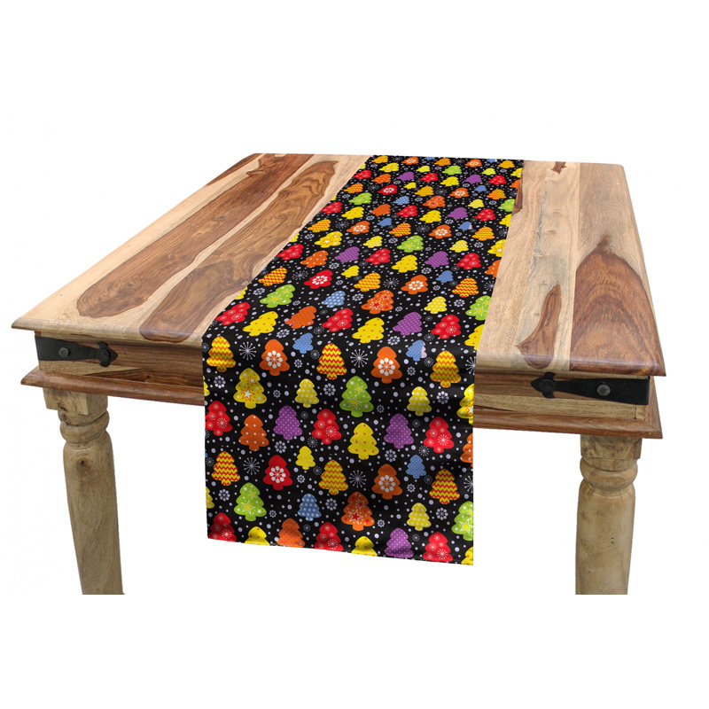 Geometric Christmas Table Runner, 120" x 16"