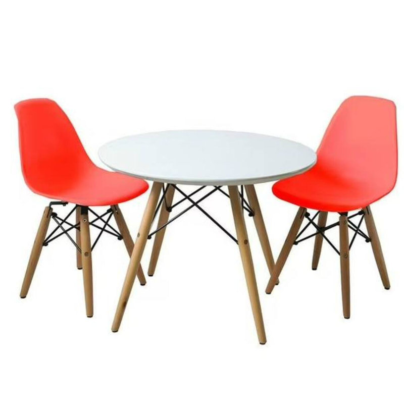 Ensemble en bois manufacturé pour enfants Franklin, Blanc / brun / rouge